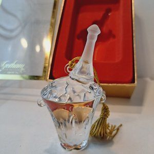 Gorham 2000 Champagne Bucket Christmas Tree Ornament USA